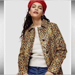 Good American Women's Snake Print Coat